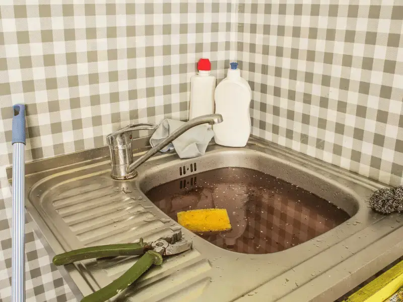 grease clog kitchen sink