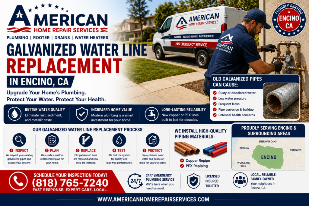 Galvanized Water Line Replacement in Encino